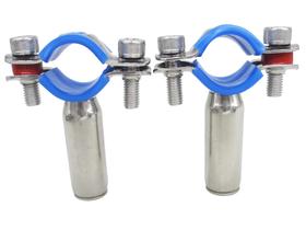 Suporte de Fixação para Tubo NOVSINO em Aço Inoxidável 25 mm, Kit com 2 Suporte de Fixação para Tubo NOVSINO em Aço Inoxidável 25 mm, Kit com 2