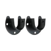 Suporte De Fixação Para Varão De Guarda-Roupa Em Aço Inoxidável Com Flange, 2 Peças, Suporte Para Suporte De Fixação Para Varão De Guarda-Roupa Em Aço Inoxidável Com Flange, 2 Peças, Suporte Para