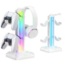 Suporte de fone de ouvido KDD RGB com 9 modos de luz e suporte de controlador