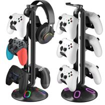 Suporte de fone de ouvido para jogos Canmarin RGB com 9 modos de luz preto