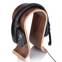 Suporte de fone de ouvido Sanpyl em forma de U de madeira para fones de ouvido