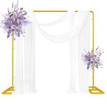 Suporte de fundo em arco de casamento GT GETCO TECH 2,2 m em metal dourado
