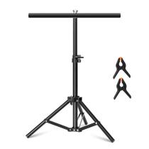 Suporte de fundo fotográfico Selens em forma de T de 30 cm com 2 braçadeiras Suporte de fundo fotográfico Selens em forma de T de 30 cm com 2 braçadeiras