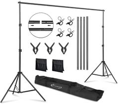 Suporte de fundo ShowMaven 1,95 m x 3,05 m ajustável com bolsa Suporte de fundo ShowMaven 1,95 m x 3,05 m ajustável com bolsa