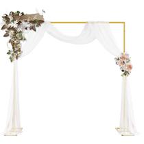 Suporte de Fundo SLANKE Square 8,2 pés - Arco Dourado para Casamento