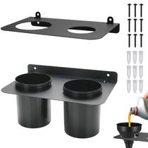 Suporte de Funil de Óleo Uprony para Parede com 2 Copos de Gotejamento Suporte de Funil de Óleo Uprony para Parede com 2 Copos de Gotejamento