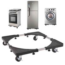 Suporte de Geladeira Máquina de Lavar Fogão com Rodinhas e Ajustável