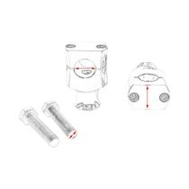 Suporte De Guidão De Motocicleta Em Alumínio Cromado Preto 2X 7/8 1 Polegada Para Harley Springer