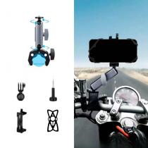 Suporte de Guidão Moto e Bike p/ Smartphone e Câmera de Ação
