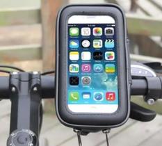 Suporte De Guidão Para Celular Para Bicicleta E Moto Case Impermeável Com Fechamento Em Zíper