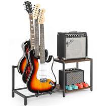 Suporte de Guitarra Bikoney para 3 Instrumentos (Elétricos/Baixos) com Suporte para Amplificador Suporte de Guitarra Bikoney para 3 Instrumentos (Elétricos/Baixos) com Suporte para Amplificador