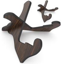 Suporte de guitarra LALAOKS de madeira portátil dobrável para 2 pares Suporte de guitarra LALAOKS de madeira portátil dobrável para 2 pares
