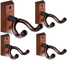 Suporte de guitarra SNIGJAT Hardwood Wall Mount, pacote com 4 unidades para guitarra Suporte de guitarra SNIGJAT Hardwood Wall Mount, pacote com 4 unidades para guitarra