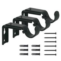 Suporte de haste de cortina elétrico Heavy Duty para varas de 1 polegada, conjunto de 3 Suporte de haste de cortina elétrico Heavy Duty para varas de 1 polegada, conjunto de 3