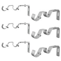 Suporte de haste de cortina Kowibcl Heavy Duty ajustável 3/4 e 5/8 Suporte de haste de cortina Kowibcl Heavy Duty ajustável 3/4 e 5/8