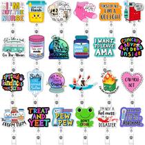 Suporte de identificação de nome retrátil Badge Reel Feifeiya Funny Nurse x24 Suporte de identificação de nome retrátil Badge Reel Feifeiya Funny Nurse x24