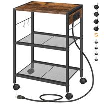 Suporte de impressora HOOBRO Industrial de 3 camadas móvel com tomadas elétricas Suporte de impressora HOOBRO Industrial de 3 camadas móvel com tomadas elétricas