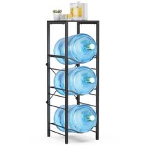 Suporte de jarro de água Housolution de 3 camadas para garrafas de 5 galões preto