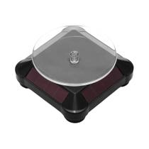 Suporte De Joias Rotativo 360 Graus Alimentado Por Energia Solar Para Exibição De Relógios, Anéis E