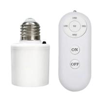 Suporte De Lâmpada Inteligente Com Timer E27 60W Controle Remoto Sem Fio 110V 220V Para Quarto De