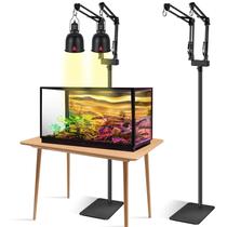 Suporte de lâmpada para répteis DXOPHIEX Dual com dois suportes flexíveis Suporte de lâmpada para répteis DXOPHIEX Dual com dois suportes flexíveis