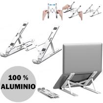 Suporte de Laptop, Aluminio Articulado e Dobrável, Cor Prata