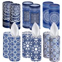 Suporte de lenços de carro Outus Cylinder com lenço facial de 3 camadas x12