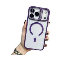 Suporte De Lente De Anel De Luxo Transparente Para Capa Magsafe iPhone 16 pro Max 17 Air 15 14 plus