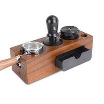 Suporte De Limpeza De Café Inox E Madeira Nogueira Com Gaveta Icoffee Para Balcões Bancadas Acessórios de Barista Suporte De Limpeza De Café Inox E Madeira Nogueira Com Gaveta Icoffee Para Balcões Bancadas Acessórios de Barista