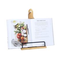 Suporte de livro de receitas SOLIGT Suporte ajustável para tablet iPad em madeira