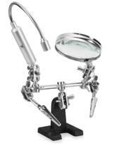 Suporte de lupa Helping Hand com LED e clipes de jacaré Suporte de lupa Helping Hand com LED e clipes de jacaré