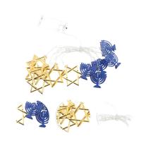 Suporte de luzes de corda para decoração de festa de Hanukkah, sinal de nome LED personalizado