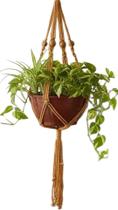 Suporte de Macramê com Miçangas, Redinha Pendurável para Plantas e Vasos Decorativos Suporte de Macramê com Miçangas, Redinha Pendurável para Plantas e Vasos Decorativos