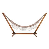 Suporte De Madeira Com Rede de Descanso Bege