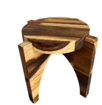 Suporte de madeira decorativo Teca, Para vaso de plantas, Suporte monta e desmonta fácil