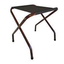 Suporte de Mala Alumínio Amadeirado Preto Reforçado 100 KG