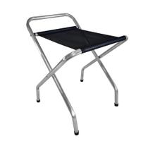 Suporte de Mala Preto com Encosto Alumínio Reforçado 100 KG