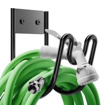 Suporte de Mangueira de Jardim Josmimic para Parede em Metal Preto Suporte de Mangueira de Jardim Josmimic para Parede em Metal Preto