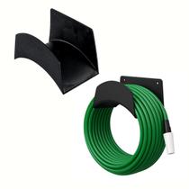 Suporte De Mangueira Garagem Jardim Quintal Preto