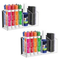 Suporte de marcador HBlife Magnetic Dry Erase, pacote com 2 unidades, acrílico transparente