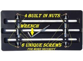 Suporte de matrícula TN TrunkNets Universal com kit de parafusos