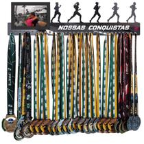 Suporte de Medalhas Corrida Rua Casal Porta Retrato 61cm