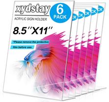 Suporte de menu: acrílico xydstay, plástico transparente em forma de L, 8,5 x 11 polegadas Suporte de menu: acrílico xydstay, plástico transparente em forma de L, 8,5 x 11 polegadas