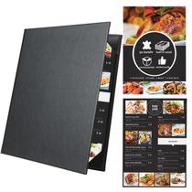 Suporte de menu JK PREMUS Leather Double View 8,5x11 preto Suporte de menu JK PREMUS Leather Double View 8,5x11 preto