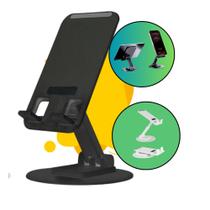 Suporte de Mesa Ajustável Universal Base de Metal para Celular e Tablets - Rotação 360 LEY2177