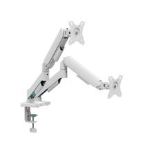 Suporte de Mesa Articulado Bluecase Ergo Flexy para 2 Monitores, 17" a 32", Suspensão a Mecânica , Até 9kg por Braço, Branco - BSMTS02-1WBX Suporte de Mesa Articulado Bluecase Ergo Flexy para 2 Monitores, 17" a 32", Suspensão a Mecânica , Até 9kg por Braço, Branco - BSMTS02-1WBX