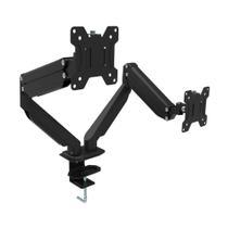 Suporte De Mesa Articulado Duplo Multi, Para Monitores de Até 32, com Ajuste de Altura, Preto - AC37 Suporte De Mesa Articulado Duplo Multi, Para Monitores de Até 32, com Ajuste de Altura, Preto - AC37