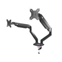 Suporte de Mesa Articulado Gamer para 2 Monitores de 17" a 35" PIX, com Pistão a Gás e HUB USB-C/A, RGB, Preto - PX-GG9-D
