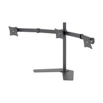 Suporte de Mesa Articulado Multivisao com Inclinacao para TRES Monitores de 10 a 24