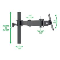 Suporte de mesa articulado multivisão com inclinação para três monitores de 10” a 24” Suporte de mesa articulado multivisão com inclinação para três monitores de 10” a 24”